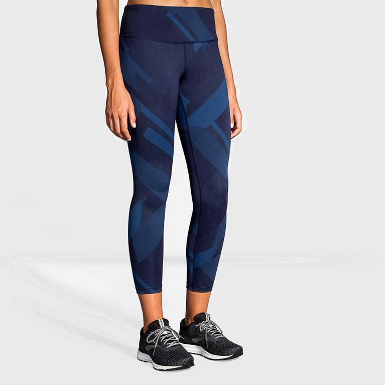 Brooks Formation Running Leggings Dame Tilbud - Blå - Norge (IKP167584)